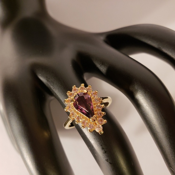 Vintage 1990s Gemstone Crystal  Ring - Picture 2 of 5